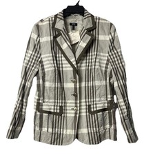 NWOT Basler Black Label Womens Three Button Lightweight Blazer Jacket Size L picture