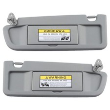 Pair Driver & Passenger Side Light Gray Sun Visor For 2006-2011 Honda Civic picture