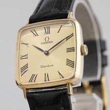 *NEAR MINT* Vintage OMEGA Geneve Cal.625 Hand Winding Gold Roman Dial 27mm Men's picture