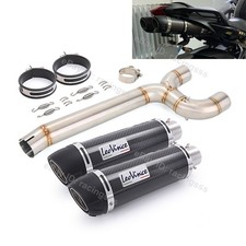 For Yamaha FZ6 FZ6N FZ6S 2004-2011 Exhaust System Link Pipe Carbon Muffler Tips picture