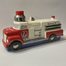 Vintage 1974 Old Mr Boston “Spirit of ’76” Fire Truck Bourbon Decanter Bottle picture