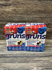 2x Gruns Superfoods Greens Gummies Popsicle Firecracker 12 Daily Packs BB 09/27 picture