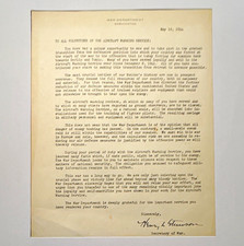 WWII US War Department Aircraft Warning Service Letter May 16 1944 Henry Stimson picture