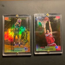 1999-00 Finest Gold Refractors (2) Deckled Edge Die Cut Rare /100  picture