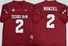 6 Colors 2# Johnny Manziel Maroon Texas A&M Jersey All Stitched picture