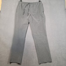 H&M Slim Fit Jogger Pants Mens Medium Gray Drawstring Elastic Waist Trousers picture