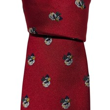 Vintage Robert Talbott Silk Necktie Mens Red Christmas Snowman Tie EUC picture