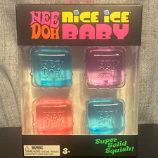 Schylling Nee Doh Nice Ice Baby Super Solid Squish Squeeze Ball Set 4 Pack picture