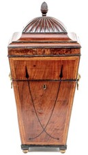 Rare Georgian Mahogany Cellarette Wine Caddy Tantalus c.1800 Regency picture