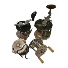 Vtg Lot of 4 Various Fishing Reels  Penn Kalamazoo Tackle Company Pfleuger JC... picture