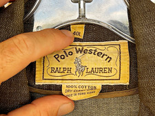 Vintage 1978–1982 Polo Western Ralph Lauren Denim Sport Coat / Duster Jacket. picture