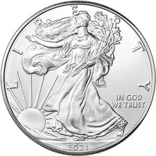 2021 American Silver Eagle Type 2 1 oz $1 Coin .999 - BU picture