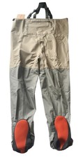 Simms Kid's Tributary Stockingfoot Chest High Fishing Waders Size Small Tan 5/6 picture