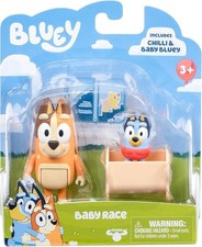 Bluey Baby Race Toy Figurines Pack of 2, Articulated Character Toys with Chil... picture