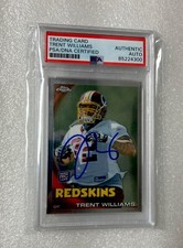 TRENT WILLIAMS TOPPS CHROME RC TRADING CARD PSA/DNA AUTHENTIC HARD SIGNED AUTO picture