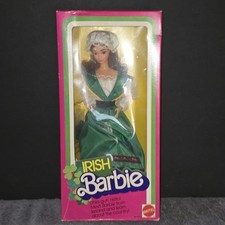 VINTAGE 1983 MATTEL IRISH BARBIE DOLLS OF THE WORLD # 7517 IN ORIGINAL BOX picture