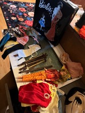 vintage 1962 barbie with accessories and baby picture