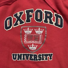 Oxford University Oakridge Hooded Sweatshirt Mens M Red Big Logo picture