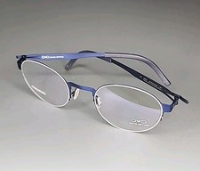 OVVO Optics 3992 Sailor Blue Handmade Half Rim Titanium Eyeglass Frame 47/22/140 picture