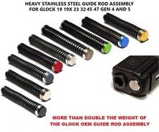 For GLOCK 19 19X 23 32 45 47 Gen 4 and 5 Heavy Stainless Steel Guide Rod picture