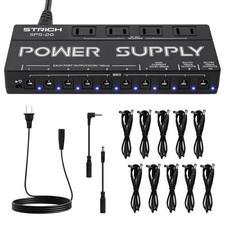 STRICH Guitar Pedal Power Supply 10 Isolated Outputs 9 12 18V For Effect Pedals picture