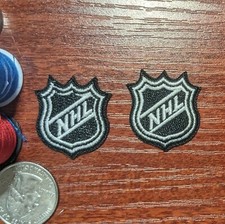 NHL Logo Patch 2 Small Mini Pieces Embroidered Iron Patch 1.25x1