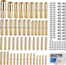 48PCS Brass Hose Barb Fitting,Barb Splicer Mender Hose Fittings 1/8