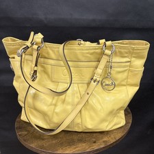 COACH Y2K YELLOW Tote Shoulder Bag F14859 WOMENS Handbag Purse-VINTAGE picture