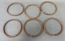 SIX OLD HEAVY SOUTH AFRICA ZULU SOLID COPPER TRIBAL ART ARM BANDS BODY ADORNMENT picture