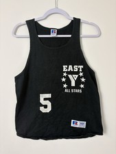 Vintage Russell Athletic East Y All Stars #5 Tank Top Black Made USA Mens S picture
