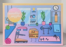 Sunshine Puzzles “At the Gym” 1000 Pc Puzzle | Import | Cartoon Fitness Room picture