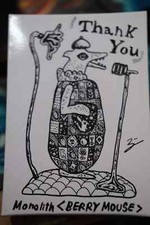 Pokemon Japanese Artist Shinji Kanda Hand Drawn and Signed Box Berry Mouse picture