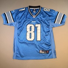 Vintage Calvin Johnson Detroit Lions Reebok On Field NFL Jersey #81 Size 48 Sewn picture