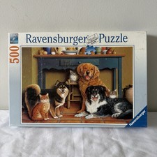 Ravensburger Say Cheese Dog Cat 500 Piece Jigsaw Puzzle 2010 No. 141067 New picture