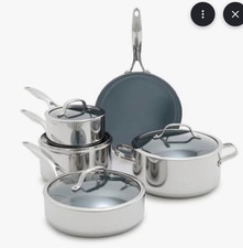 Greenpan Valencia Pro Tri-Ply Stainless Ceramic Non Stick 9pc Cook Set-NIB picture