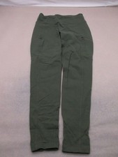 Athleta Size M Womens Olive Zips Pockets Compression Athletic Legggings 451 picture