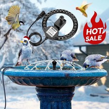 250W HEATED BIRD BATH OUTDOOR WINTER BIRDBATH HEATER with PUMP THERMOSTATIC HEAT picture