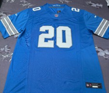 Barry Sanders #20 Lions FUSE Blue Sewn Stitched Jersey. picture