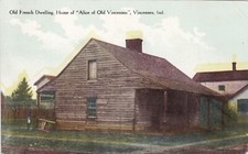 1911 Postcard Vincennes Indiana Ancient French Dwelling Home Of Alice Posted picture