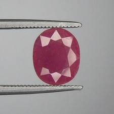 3.7ct Burmese Red Ruby Natural Earth Mined Faceted Oval picture