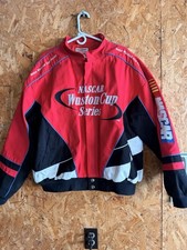 Vintage NASCAR Winston Cup Series XL Jacket Bulldawg Racing Apparel Red Black picture