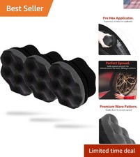 Adam's Pro Tire Hex Grip Applicator Set - 3 Washable Tools for Detailers picture