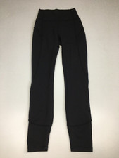 LULULEMON Athletica Black Pull On Stretch Activewear Leggings Pant Womens sz 2 picture