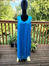 Vintage 1950s Jovani Turqoise Shift Dress, Sz 16, waist 38 (item A36) picture