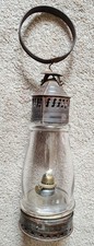 Antique 1862 Sangster Patent Oil Lantern Fixed Globe Thick Glass Pierced Tin  picture