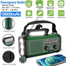 10000mAh Emergency Solar Hand Crank Weather Radio Power Bank Charger Flash Light picture