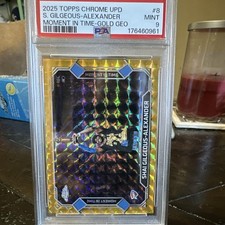 2025 Chrome Update Shai Gilgeous-Alexander Moment in Time 8 PSA 9 GOLD GEO 36/50 picture