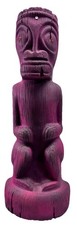 Vintage Randotti 825 Tiki Statue 21 Inch Neon Pink Blacklight Disneyland Tag picture