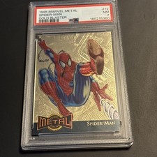 Spider-Man - 1995 Fleer Marvel Metal #12 Gold Blaster picture