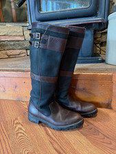 Dubarry Galway Tall Women’s Riding Boots Leather Brown/Black US 40 (8-81/2) picture